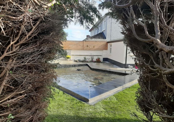 Garden pond feature